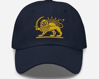 Persischer Löwen- und Sonnenhut (Embroidered Dad Hat)