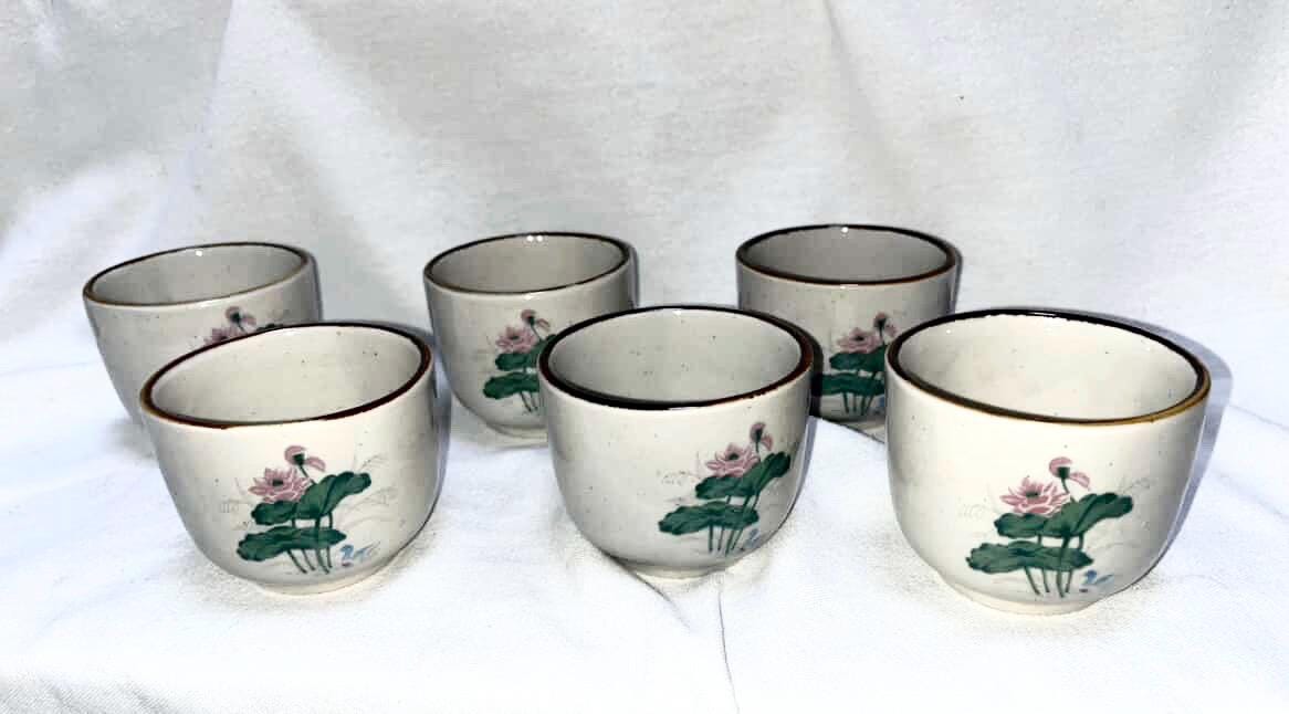 Lot De 6 Mugs Vintage Arcopal Lotus – Multicolore – Vaisselle Ancienne France