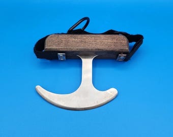 Cuchillo chopper vintage tipo T mecedora con correa