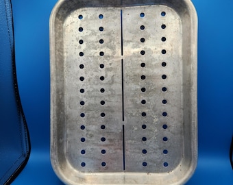 Assadeira vintage de alumínio com inserto