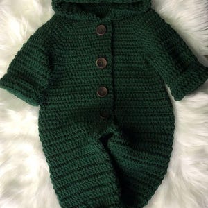 Crochet Frog Romper Pattern | Hooded Baby Jumper PDF (Digital Download)
