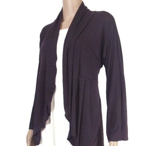 Womens Cardigan with Pockets /Jacket-Eco Friendly,Hand Dyed Organic Cotton/Bamboo Jersey- Custom Size and Color-Made to Order-XXS thru Large