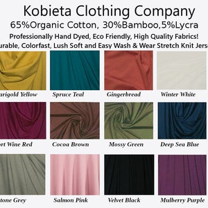 Plus Size Kofta/Jacka - Miljövänlig, Handfärgad Ekologisk Bomull/Bambujersey - Dam Tillverkad på beställning - Valfri färg - XL, 2X, 3X, 4X, 5X, 6X, 7X, 8X+ bild 6