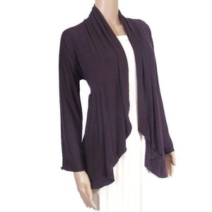 Plus Size Kofta/Jacka - Miljövänlig, Handfärgad Ekologisk Bomull/Bambujersey - Dam Tillverkad på beställning - Valfri färg - XL, 2X, 3X, 4X, 5X, 6X, 7X, 8X+ bild 4