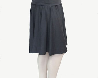 Plus Size Circle Skirt-Draping 1/2 Circle Cut-Hand Dyed Bamboo/Organic Cotton Jersey-Made to Measure/Choice of Color-XL,2X,3X,4X,5X,6X,7X,8X