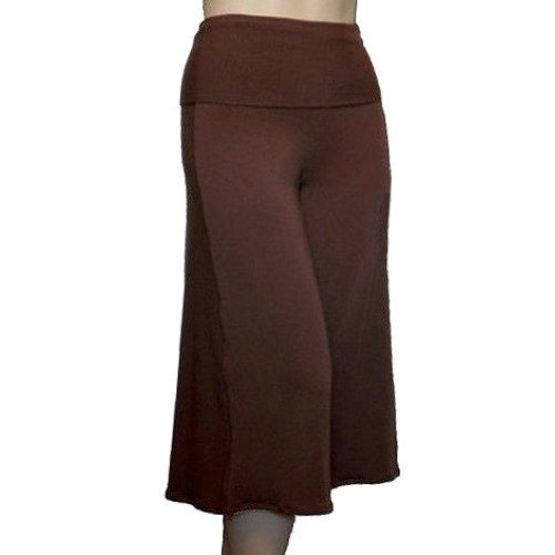 Plus Size Gauchos Wide Leg Cropped Pants-skirted Ruched Hip - Etsy