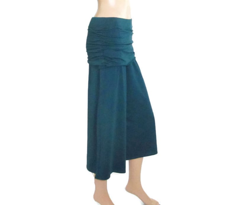 Plus Size Gauchos Wide Leg Cropped Pants-skirted Ruched Hip - Etsy