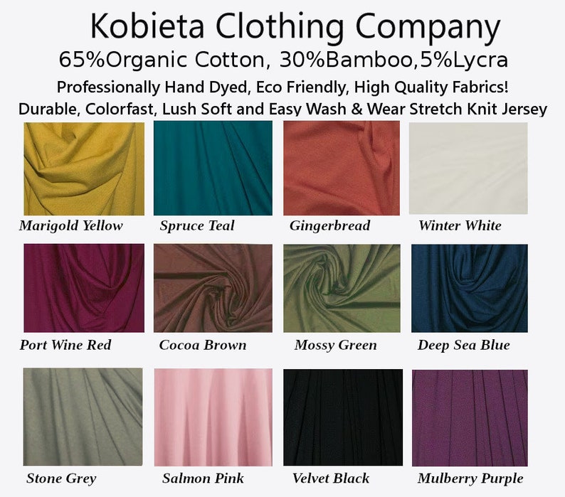 Bamboo & Organic Cotton Ruched Side Tunic- Hand Dyed - Custom Sleeve Length and Choice of Color- - Handmade to Order image 6