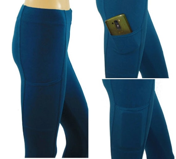 Pocket Leggings Xxs-plus Size 10x-hand Dyed Organic Cotton/bamboo