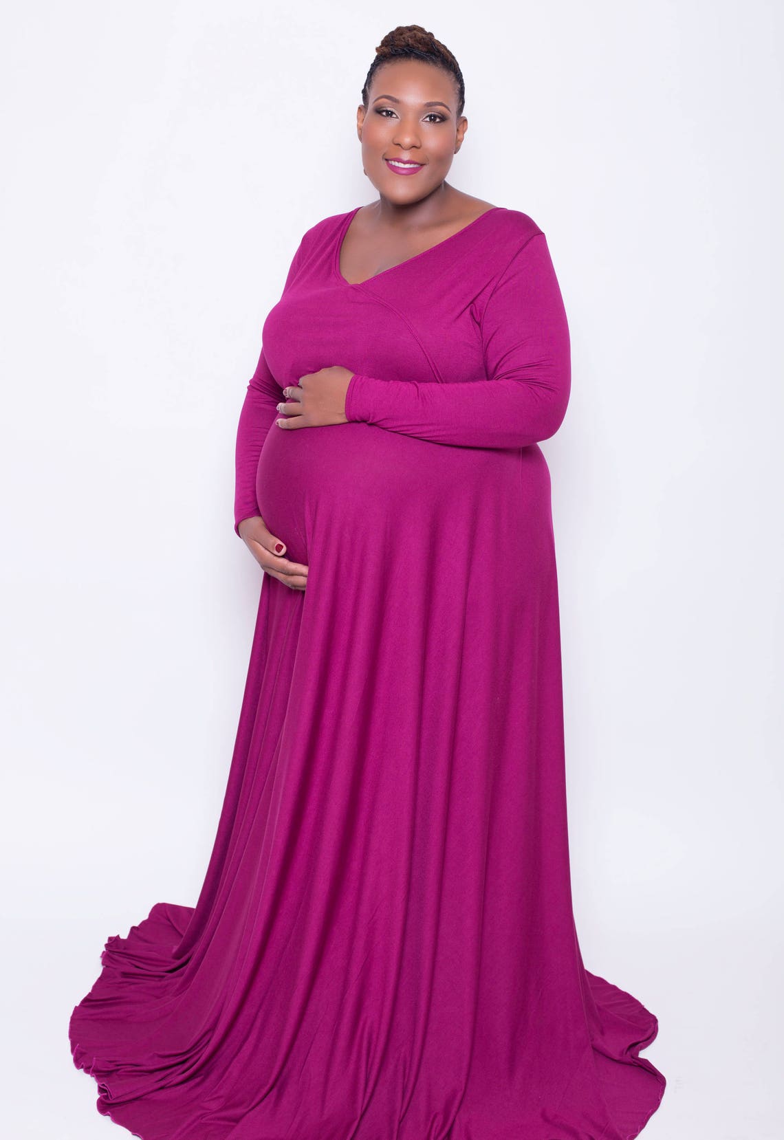 Plus Size Maternity Photgraphy Maxi DressWeddingKimono Chest Etsy