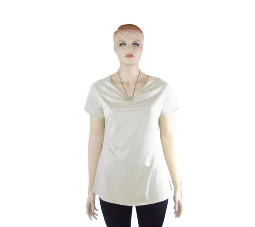 Womens Drape Neck Shirt Cowl Neck XXS to Plus Size 10X Made to Order ...