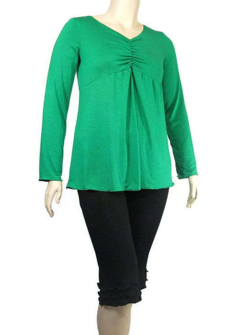 Plus Size Empire Waist Shirtgathered Chesthand Dyed Etsy