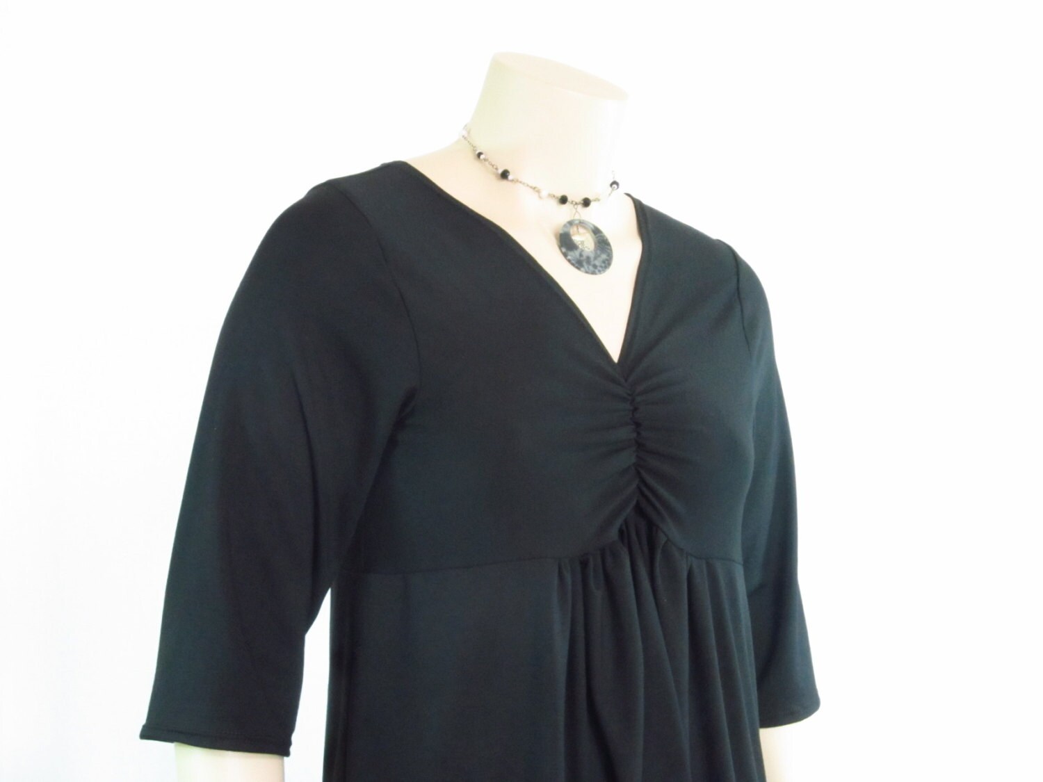 Plus Size Empire Waist ShirtGathered ChestHand Dyed Etsy