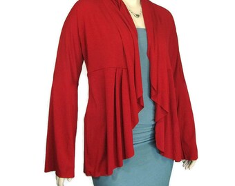 Damkofta med drapering - XXS till Plus Size - Miljövänlig, Handfärgad ekologisk bomull/bambujersey - Anpassad storlek och färg - Handgjord på beställning
