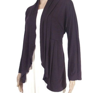 Plus Size Kofta/Jacka - Miljövänlig, Handfärgad Ekologisk Bomull/Bambujersey - Dam Tillverkad på beställning - Valfri färg - XL, 2X, 3X, 4X, 5X, 6X, 7X, 8X+ bild 3