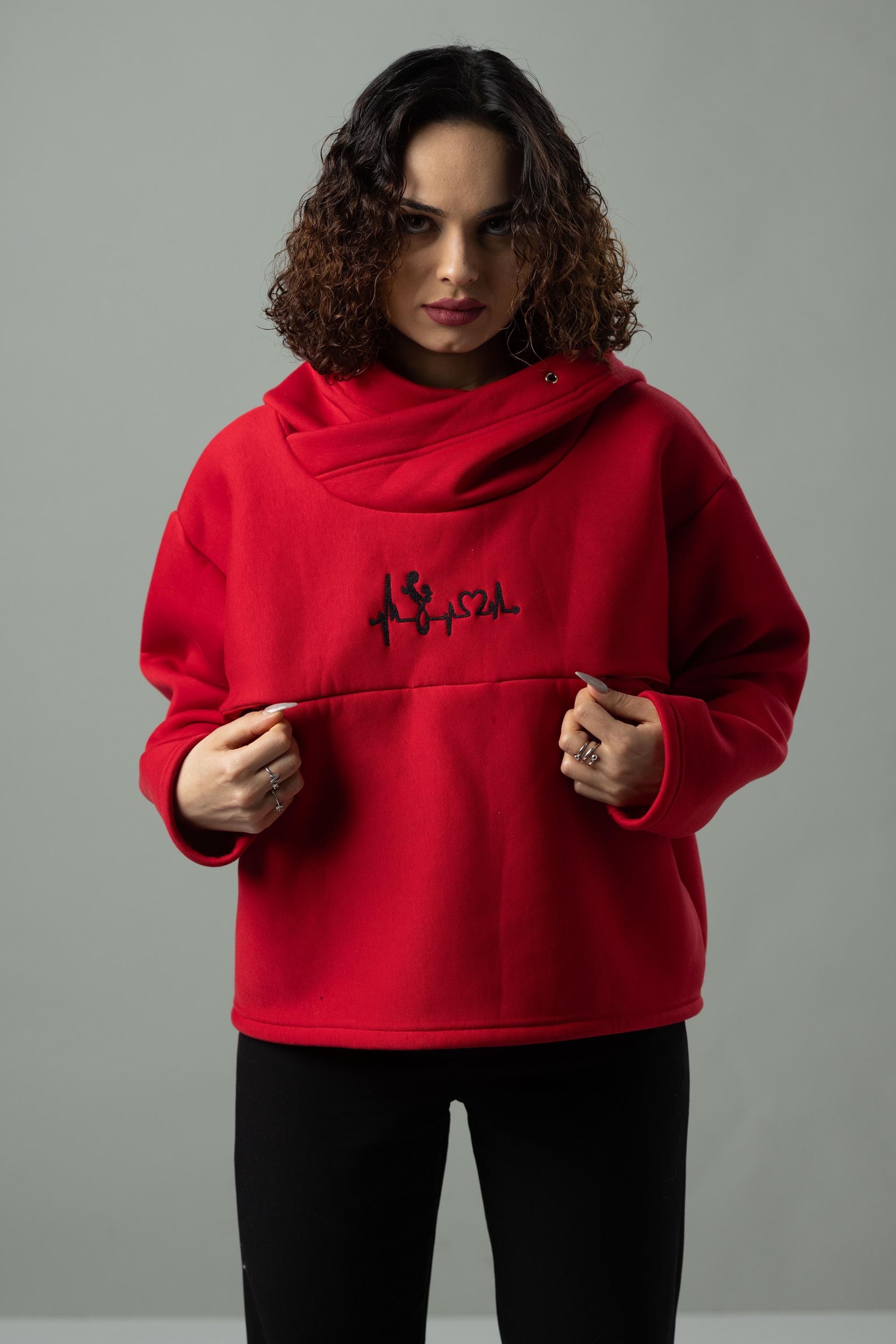 Felpa Con Cappuccio Donna 'Prangry' – Incinta Arrabbiata E Affamata – Regalo Umorismo