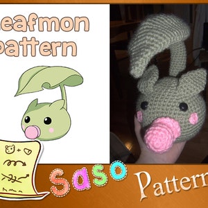 PATTERN - Leafmon crochet plush - PDF