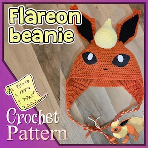 PATTERN - Flareon beanie crochet pattern