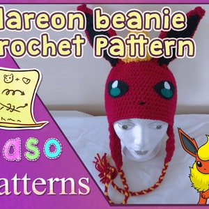 PATTERN - Flareon beanie crochet pattern