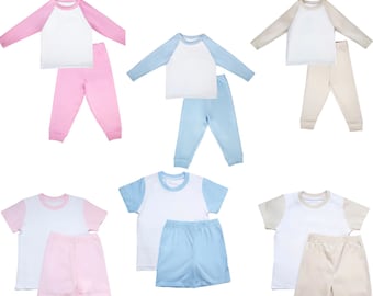 Customizable Polyester Cotton PJs for Kids – Sublimation Ready Sleepwear