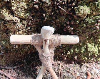 Muñeco tótem de protección contra la brujería – Guardián espiritual hecho a mano