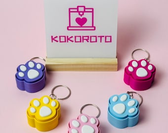 Paw Fidget Clicker Nyckelring | Födelsedagspresenter för barn | 3D-tryckt sensorisk leksak | Söt tassnyckelring | Klassrumspris