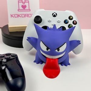 Supporto per controller Gengar | Supporto per controller da gioco Pokémon | Supporto per controller PS5 PS4 Xbox | Decorazione per scrivania da gamer stampata in 3D | Regalo Pokémon