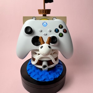 Going Merry Controllerhalter | Gaming-Ständer im One Piece-Stil | Anime-Controller-Display | 3D-gedruckte Gamer-Deko | PS5- und Xbox-Switch-Ständer