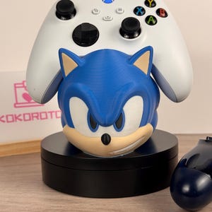 Supporto per controller ispirato a Sonic | Supporto per controller PS5, Xbox e Switch Pro | Decorazione per scrivania da gaming | Regalo per gamer stampato in 3D