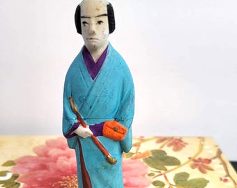 Hakata Doll, detailed man in traditional clothing of Endo or Meiji Period