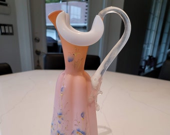 Victorian Cased Satin Ewer