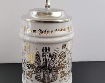 White Volks March Beer Stein