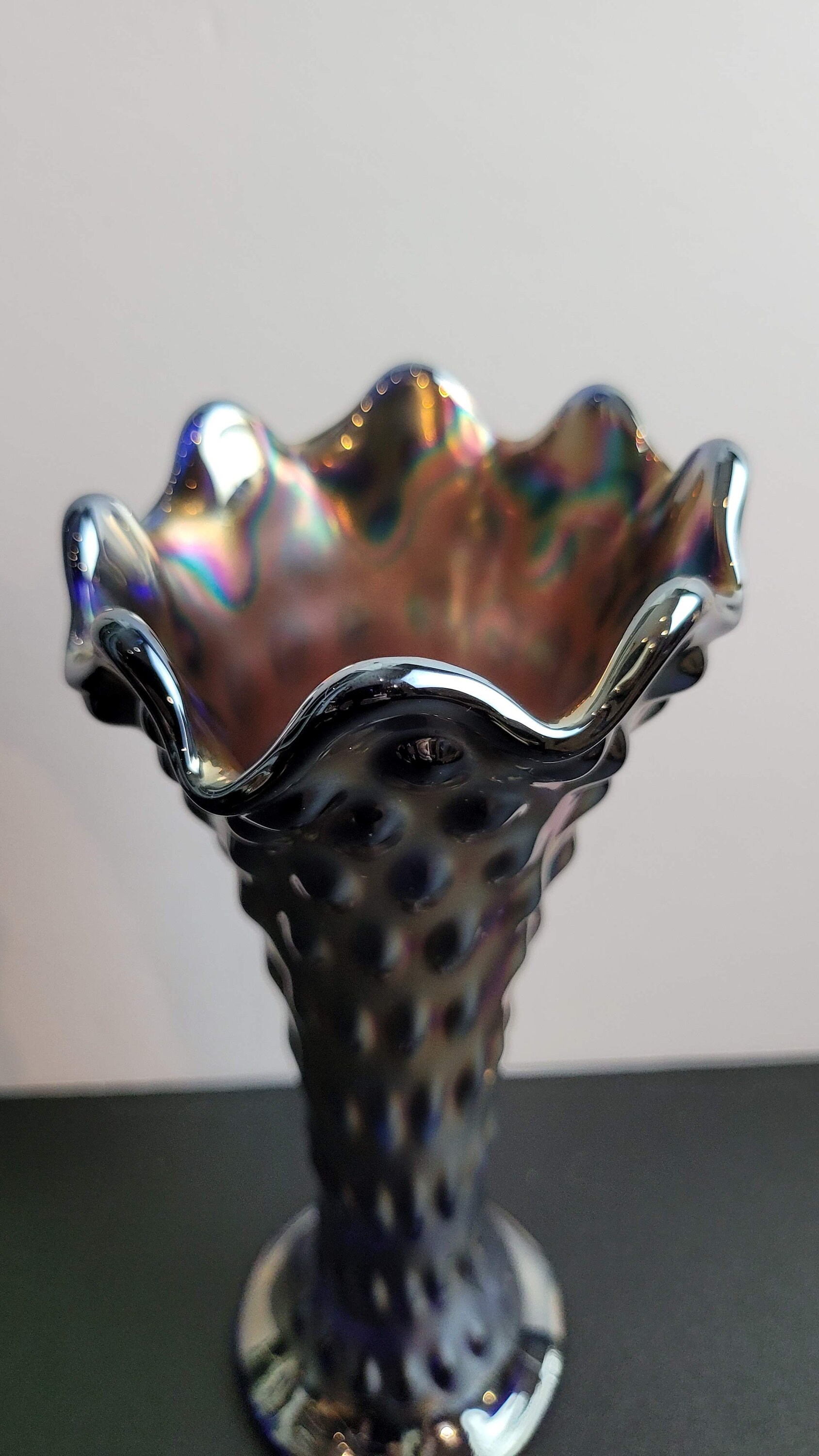 FENTONフェントンカー二バルアンティークUSA carnival vase FENTONフェントンカー二バルアンティークUSA carnival vase