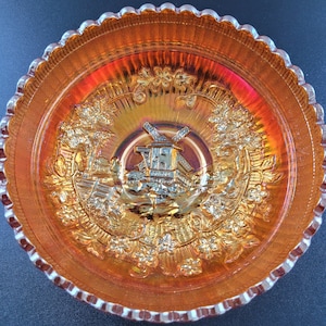 Carnival Glass Windmill pattern