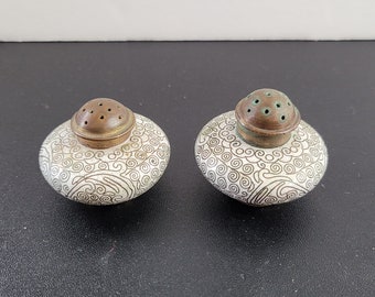 Antique Enamel Cloisonne Salt shakers