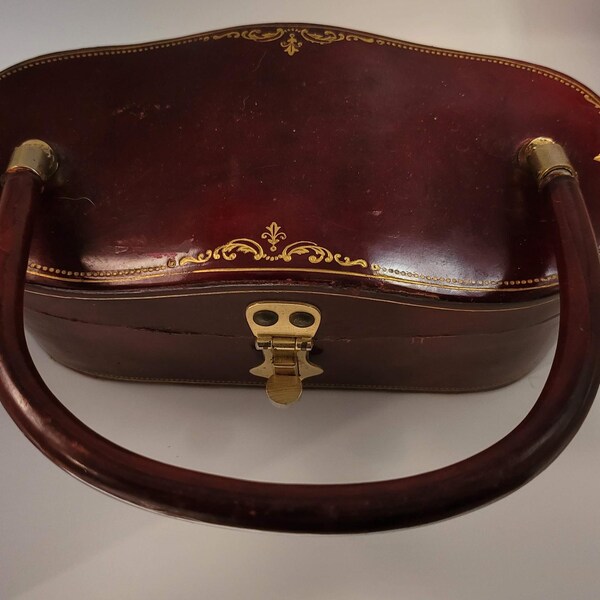 1950's Italian Calf skin leather small handbag