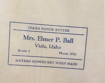 Idaho Ranch Butter label