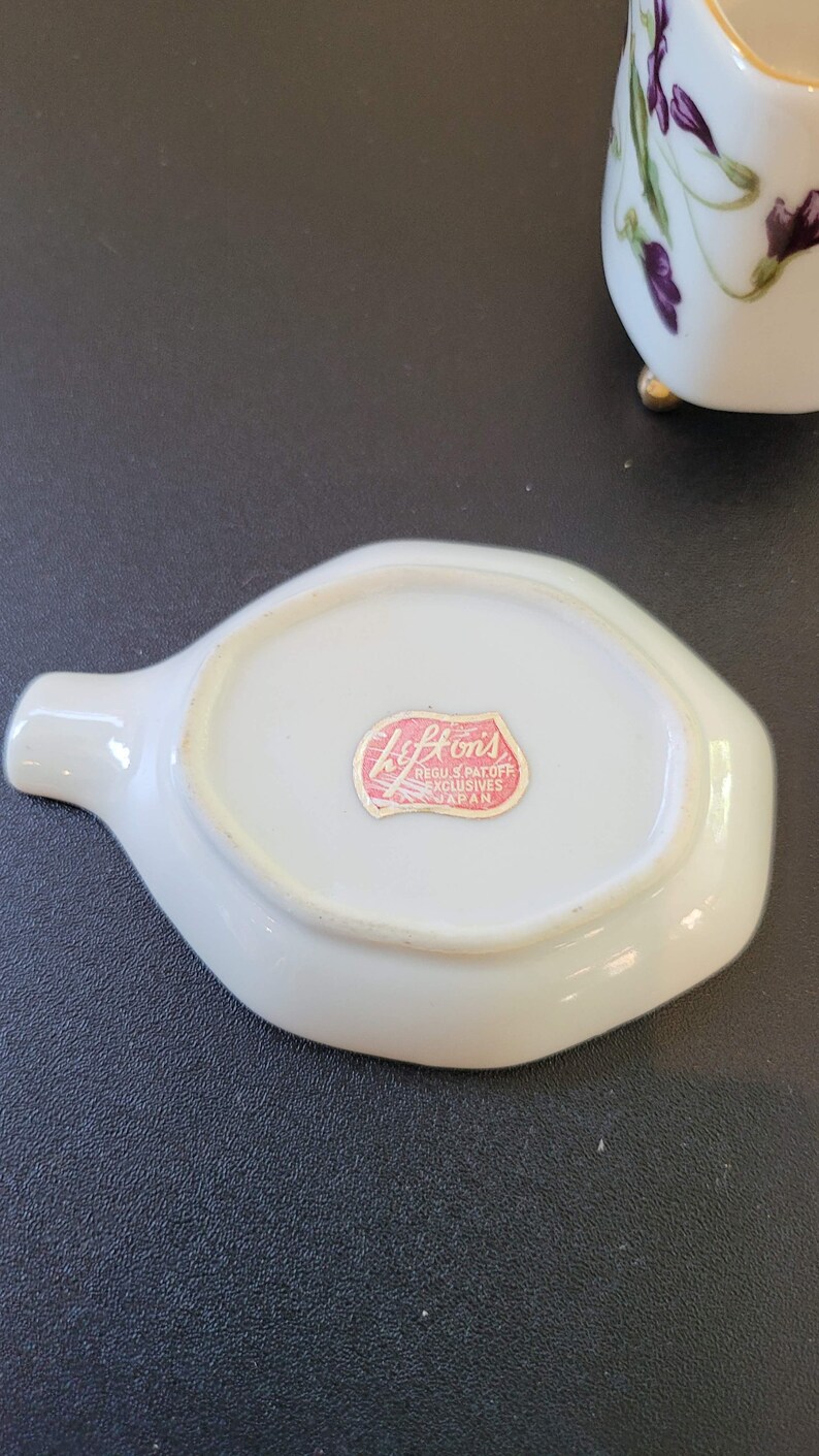 Lefton Individual Ashtrays and Cigarette Holder, Porcelain - Etsy