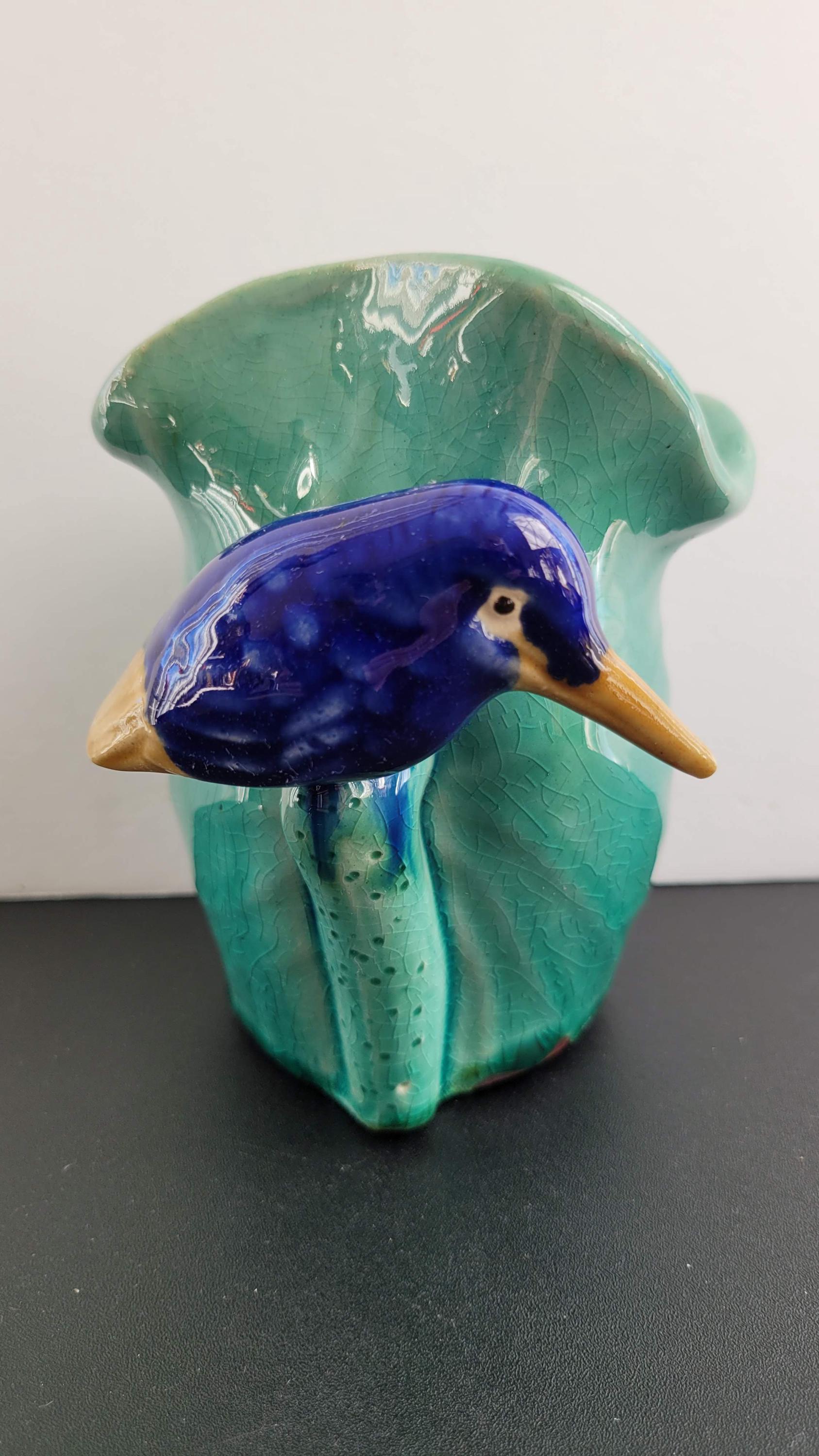 中国 古美術 花瓶 Vase 20cm Chinese Hand Painted 磁器 Empty Blue