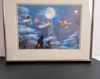 Numbered limited-edition lithograph of Peter Pan flying