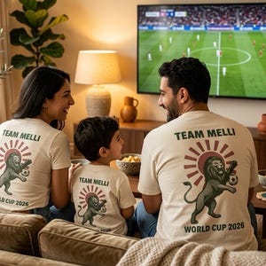 Iran World Cup 2026 Shirt, Team Melli, Lion and Sun, Kids Baby T-Shirt, Womens Tank, Unisex Tee, Shir o Khorshid, Persian Gift