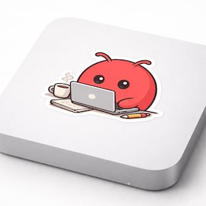 Sticker open klauw fanart | Versier je AI-configuratie | Mac Mini-laptopsticker | Ontwikkelaarscadeau
