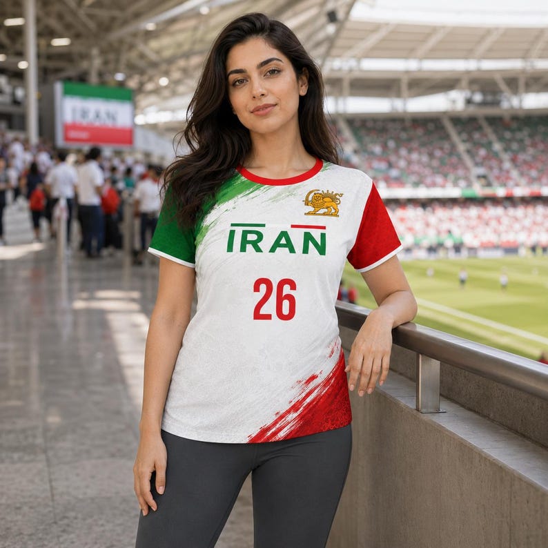 Matching family Iran jerseys for World Cup 2026, personalized adult and kids soccer shirts. women's shirt