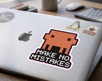 Claude Code Sticker, Claude AI Sticker, Make No Mistakes, Programmer Sticker, Openclaw, Software Engineer, Laptop Sticker