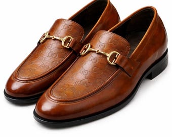 Handmade Men’s Horsebit Loafers – Brown Leather Dress Shoes – Luxury Slip-On Formal and Casual Shoes