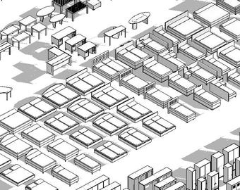 450 Revit Furniture Models, BIM Interior Design Pack (Instant Download)