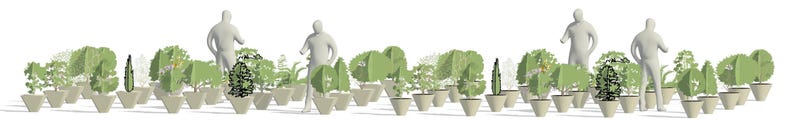 Modelos de macetas de Revit / Colección de 50 jardineras (.rfa y .rvt ...