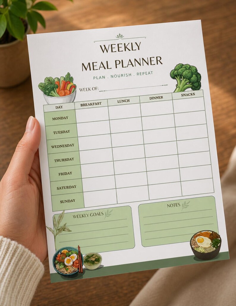 Busy Mom Meal Planner With Grocery List, Weekly & Daily Meal Planner ...