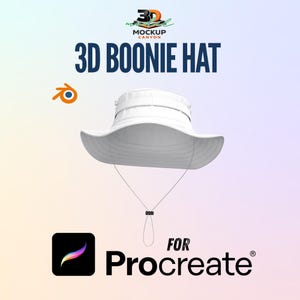 3D-hatt - Clo3d l Procreate l Blender Mockup, Mall, Marvelous Designer