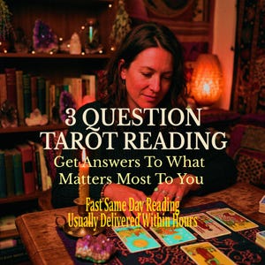Lectura de Tarot de 3 Preguntas / Tirada de Tarot de 3 Preguntas / Lectura de Tarot de Múltiples Preguntas / Tarot Personalizado en PDF / Descarga Digital